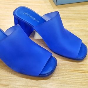 NEW Jeffrey Campbell Size 7 Blue Jelly Heels